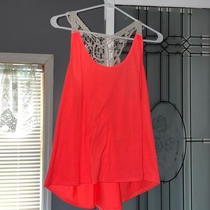 Bright neon pink tank